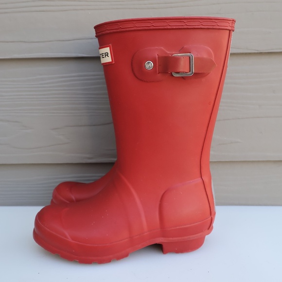 Hunter Original Kids Red Rain Boots Size 13 Waterproof - Picture 3 of 9